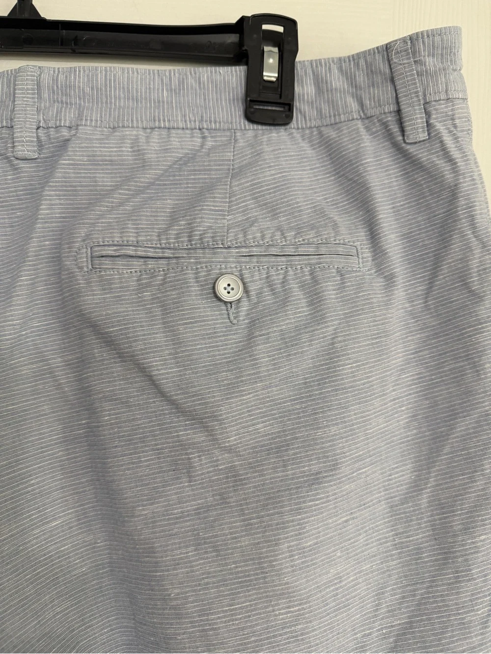 Rodd & Gunn men’s blue and white striped pattern shorts size 40 woven in Italy